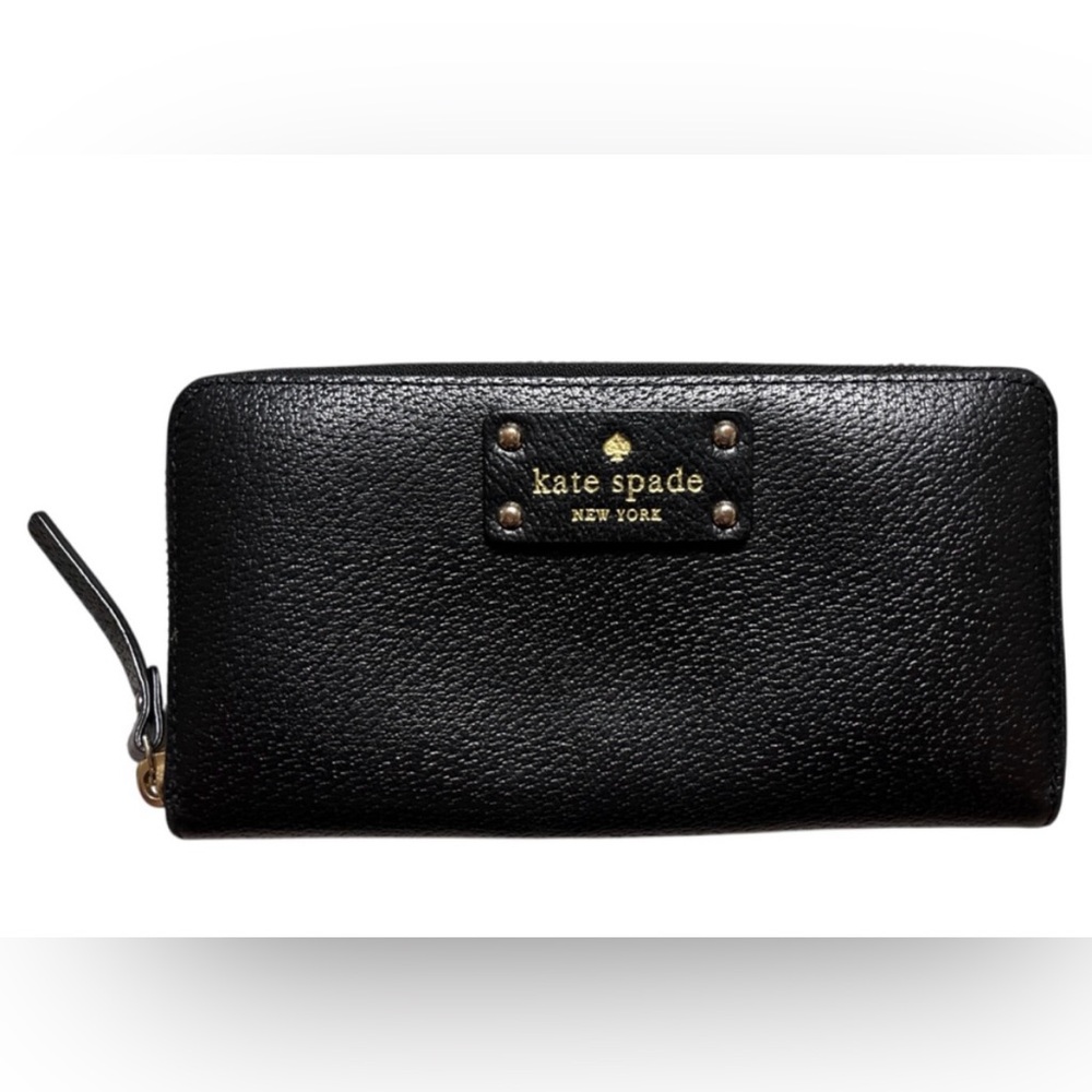 Kate Spade Black Leather Wallet EUC